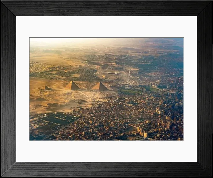 Framed Print : Aerial view of Pyramids of Giza in Egypt Framed Print : Aerial view of Pyramids of Giza in Egypt