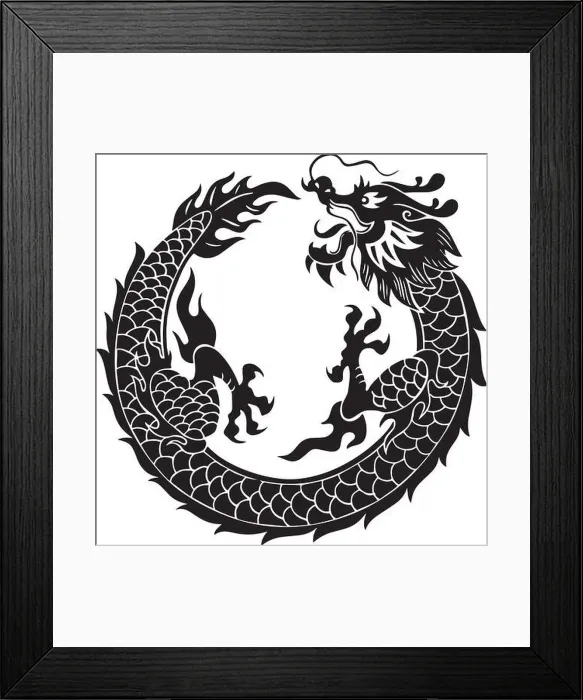 Framed Print : Chinese dragon vector design Framed Print : Chinese dragon vector design