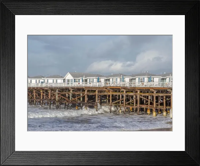 Framed Print : Crystal Pier on a stormy winter morning. Mission Beach, San Diego, California Framed Print : Crystal Pier on a stormy winter morning. Mission Beach, San Diego, California