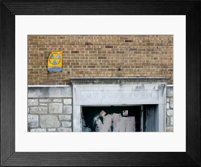 Framed Print : Schools were a primary location for Fallout Shelters in the US Framed Print : Schools were a primary location for Fallout Shelters in the US