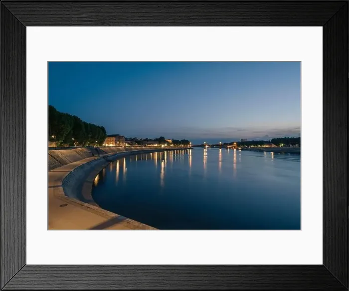 Framed Print : Night panoramic view of the French city, Arles on the River Rhône at night Framed Print : Night panoramic view of the French city, Arles on the River Rhône at night