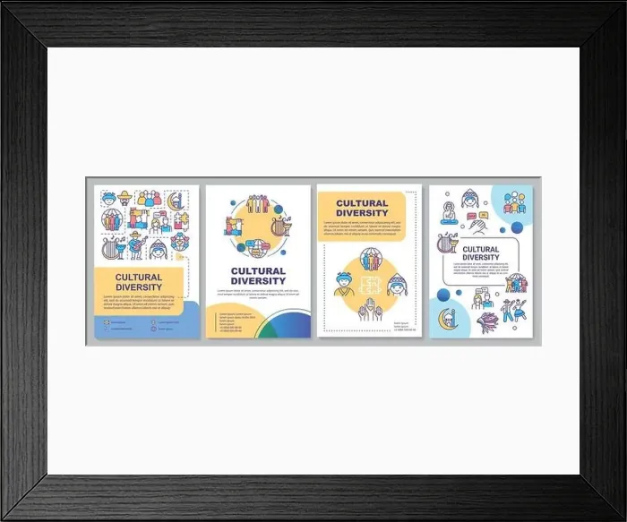 Framed Print : Cultural diversity brochure template Framed Print : Cultural diversity brochure template