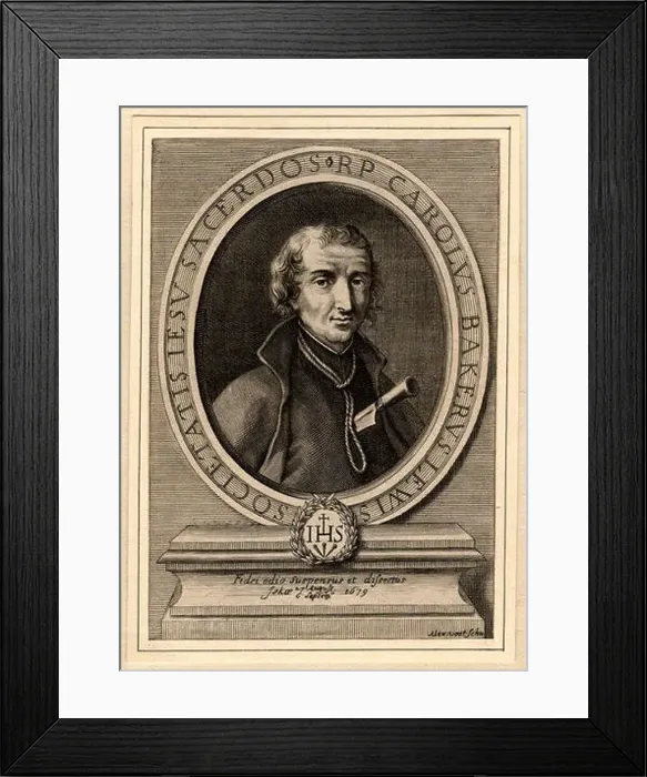 Framed Print : Saint David Lewis, engraving 1683 Framed Print : Saint David Lewis, engraving 1683