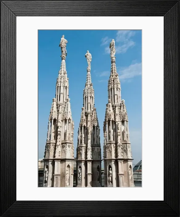 Framed Print : Spires and statues on top of Milan Cathedral, Italy Framed Print : Spires and statues on top of Milan Cathedral, Italy