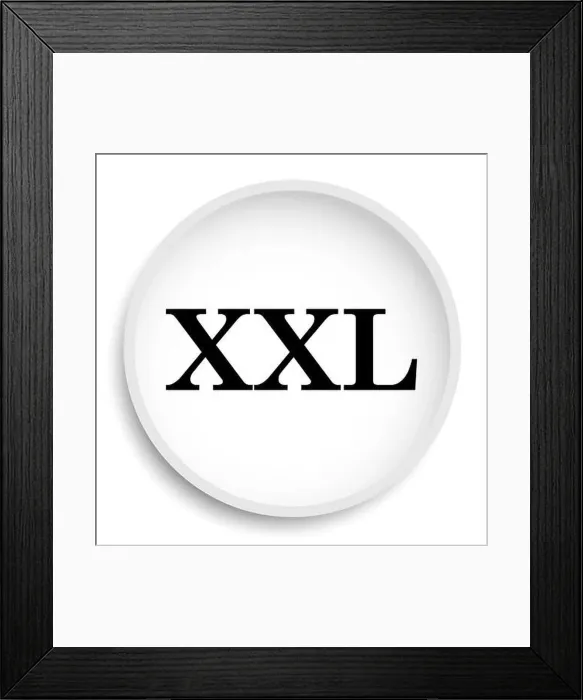 Framed Print : XXL icon. XXL website button on white background Framed Print : XXL icon. XXL website button on white background