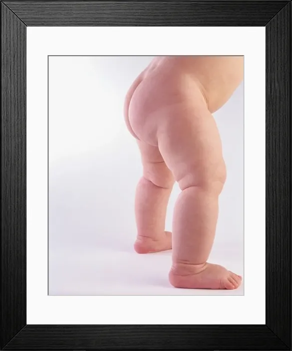 Framed Print : Low section view of a baby boy Framed Print : Low section view of a baby boy