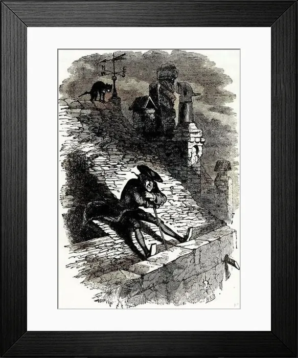 Framed Print : Charles Dickens Barnaby Rudge 1841 Illustration 19th Century