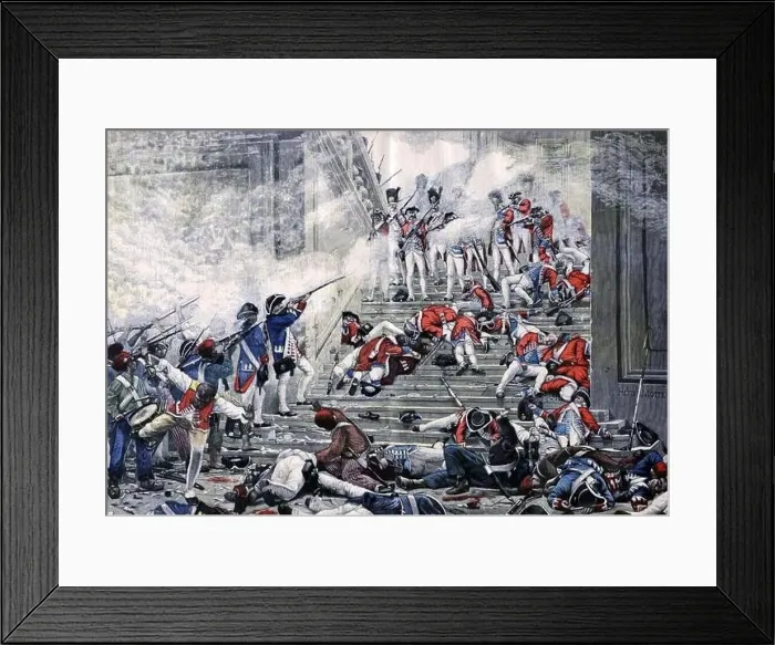Framed Print : The revolutionary assault on the Palace of the Tuileries on the 10th August 1792. Engraving by Henri Motte Framed Print : The revolutionary assault on the Palace of the Tuileries on the 10th August 1792. Engraving by Henri Motte
