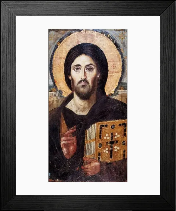 Framed Print : 5777. The oldest known icon of Christ, 6-7th. C, St. Catharine's Monastery in Sinai. Painting on panel Framed Print : 5777. The oldest known icon of Christ, 6-7th. C, St. Catharine's Monastery in Sinai. Painting on panel
