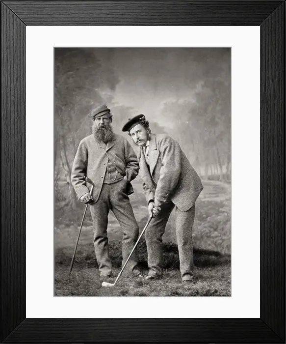 Framed Print : Scottish golf players - Circa 1875 Old Tom & Young Tom Morris. Photo by St. Marys Studio, St Andrews Framed Print : Scottish golf players - Circa 1875 Old Tom & Young Tom Morris. Photo by St. Marys Studio, St Andrews