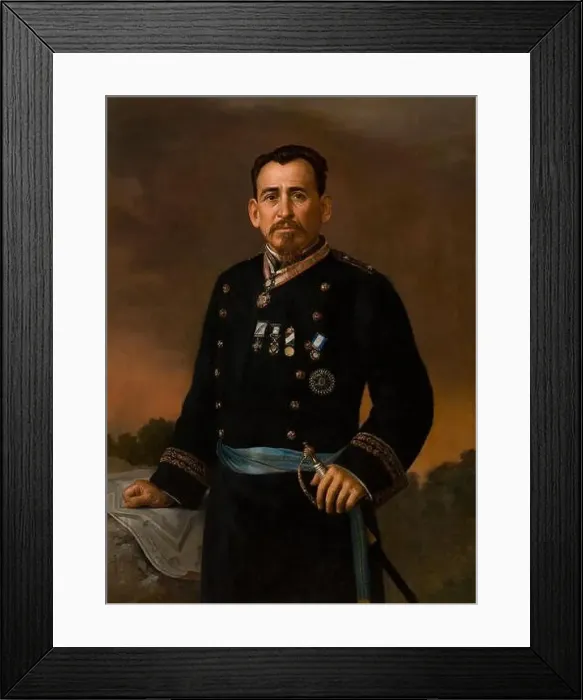Framed Print : English: Color portrait of General Francisco Naranjo de la Garza (1839-1908) Framed Print : English: Color portrait of General Francisco Naranjo de la Garza (1839-1908)