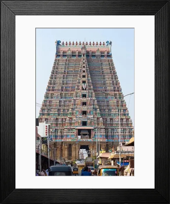 Framed Print : Main Entrance of Sri Ranganathaswamy Temple Southern Gopuram, Srirangam, Trichy, Tamil Nadu, India Framed Print : Main Entrance of Sri Ranganathaswamy Temple Southern Gopuram, Srirangam, Trichy, Tamil Nadu, India