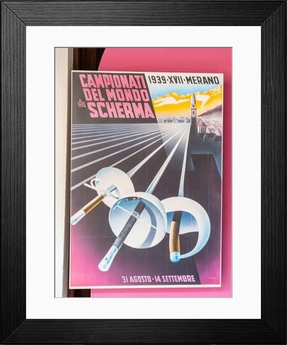 Framed Print : Tourist advertising posters from the early 1940s of the city of Merano Framed Print : Tourist advertising posters from the early 1940s of the city of Merano