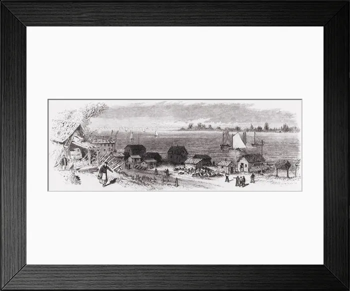 Framed Print : View of Greenwich Cove. East Geenwich. 1890 Framed Print : View of Greenwich Cove. East Geenwich. 1890