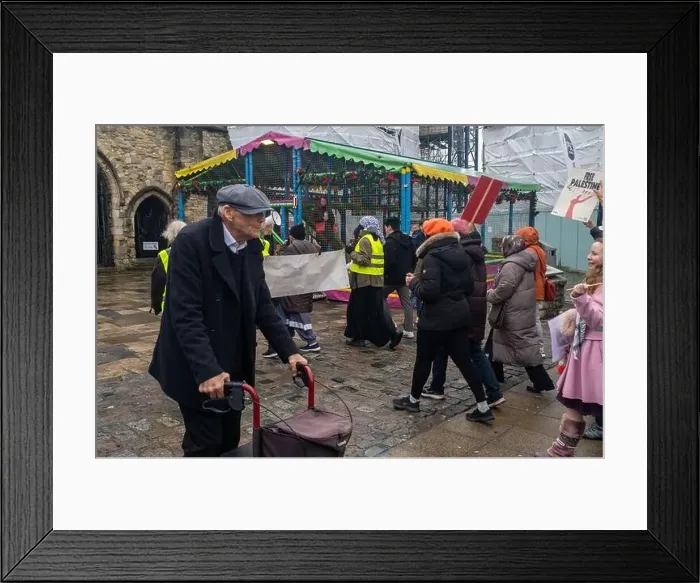 Framed Print : People take part in pro-Palestine protests
