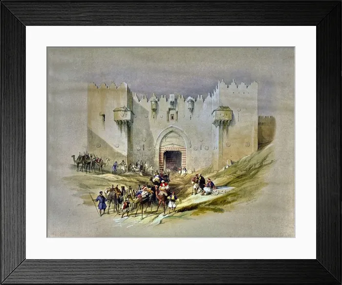 Framed Print : Gate of Damascus Jerusalem by David Roberts Framed Print : Gate of Damascus Jerusalem by David Roberts