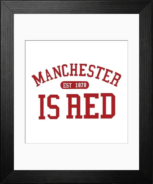 Framed Print : Manchester Is Red A Vector For T-Shirt Print Framed Print : Manchester Is Red A Vector For T-Shirt Print