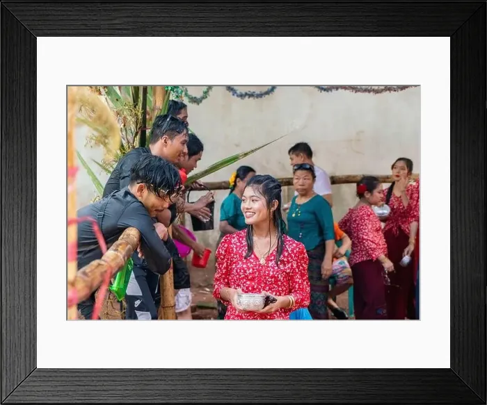 Framed Print : Rakhine community of Cox's Bazar, Bangladesh celebrates joyous Thingyan Water Festival Framed Print : Rakhine community of Cox's Bazar, Bangladesh celebrates joyous Thingyan Water Festival