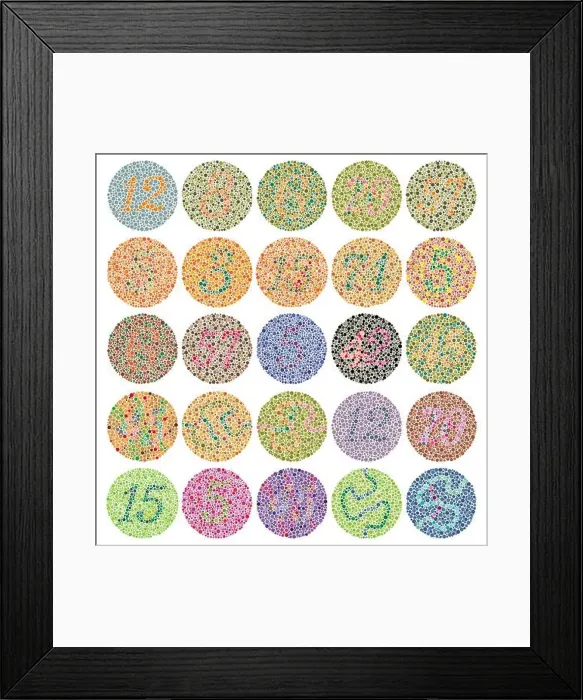 Framed Print : Extended Ishihara color blindness Framed Print : Extended Ishihara color blindness