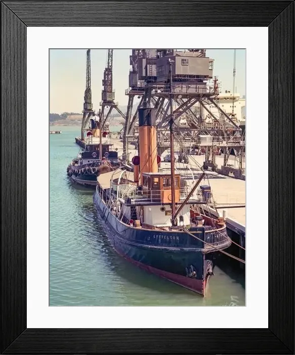 Framed Print : A 1981 historic image of Steam Tug Lyttelton and tug Lyttelton II Framed Print : A 1981 historic image of Steam Tug Lyttelton and tug Lyttelton II