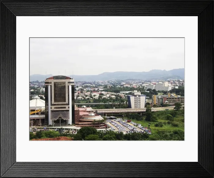 Framed Print : Abuja, Nigeria. 8st June, 2014. Top view of Abuja Federal Territory Capital