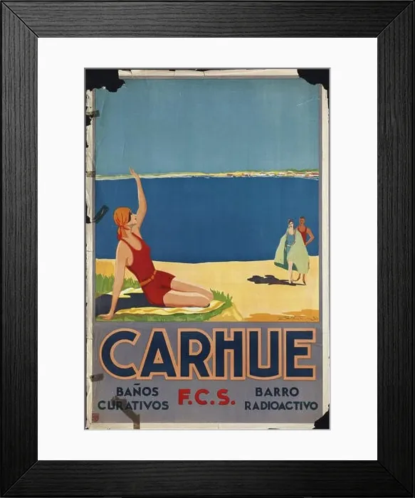 Framed Print : Carhue - Vintage travel poster 1920s-1940s Framed Print : Carhue - Vintage travel poster 1920s-1940s