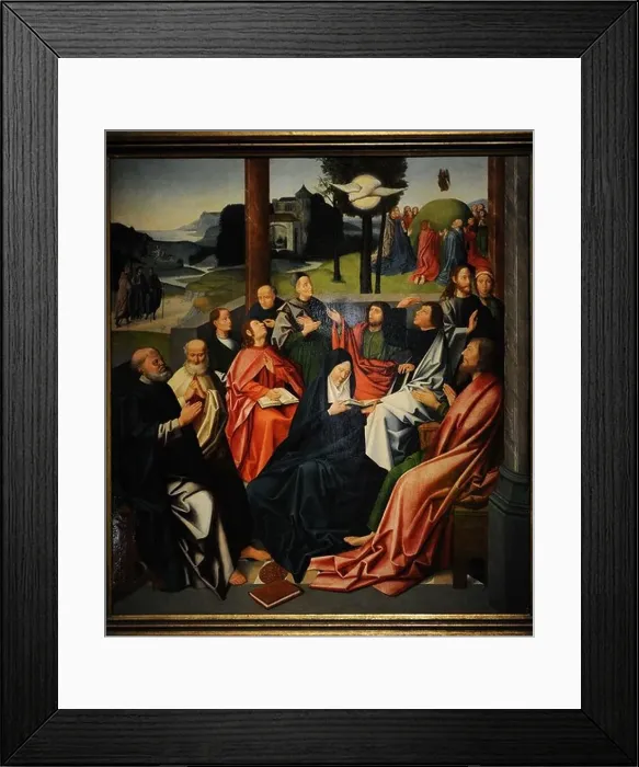 Framed Print : Descent of the Holy Spirit. Haarlem?. Late 15th century. Anonymous. Catharijneconvent Museum. Utrecht. Netherlands Framed Print : Descent of the Holy Spirit. Haarlem?. Late 15th century. Anonymous. Catharijneconvent Museum. Utrecht. Netherlands