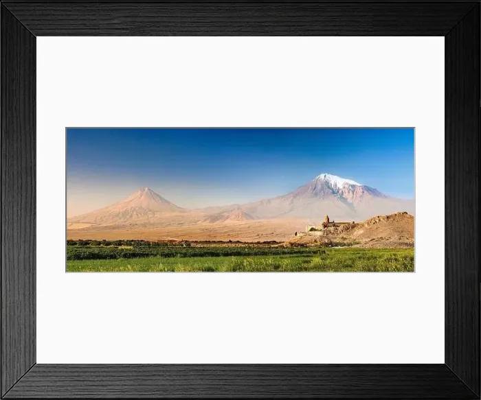 Framed Print : Panoramic view of Khor Virap monastery in Armenia and Mount Ararat in Turkey Framed Print : Panoramic view of Khor Virap monastery in Armenia and Mount Ararat in Turkey
