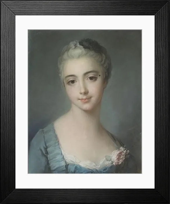 Framed Print : François Boucher - Portrait of young lady Framed Print : François Boucher - Portrait of young lady