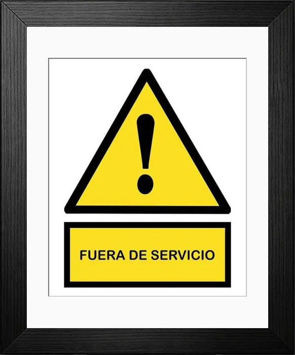 Framed Print : FUERA DE SERVICIO : SEÑAL Framed Print : FUERA DE SERVICIO : SEÑAL