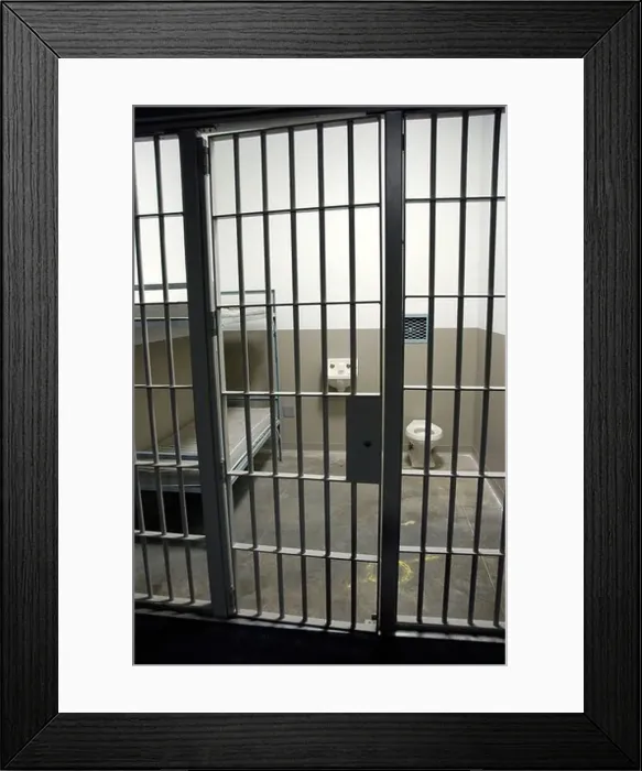 Framed Print : Jail cell at American Police Hall of Fame Titusville Florida FL Framed Print : Jail cell at American Police Hall of Fame Titusville Florida FL