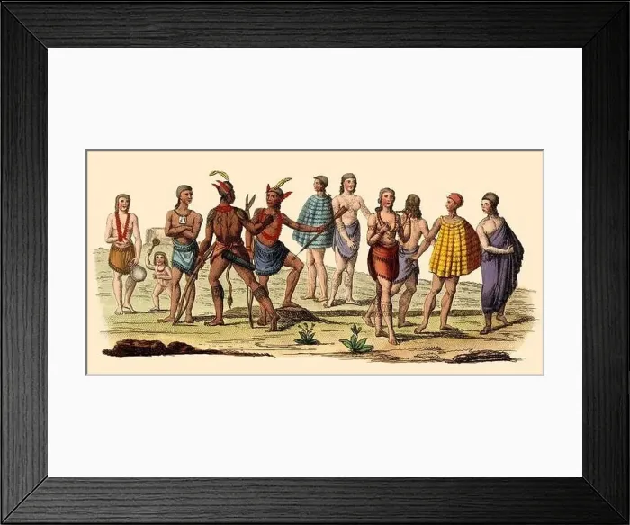 Framed Print : Native Americans, South Carolina, circa 1700 Framed Print : Native Americans, South Carolina, circa 1700