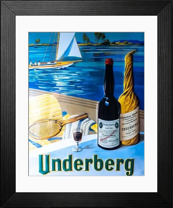 Framed Print : Underberg drink old plate Framed Print : Underberg drink old plate