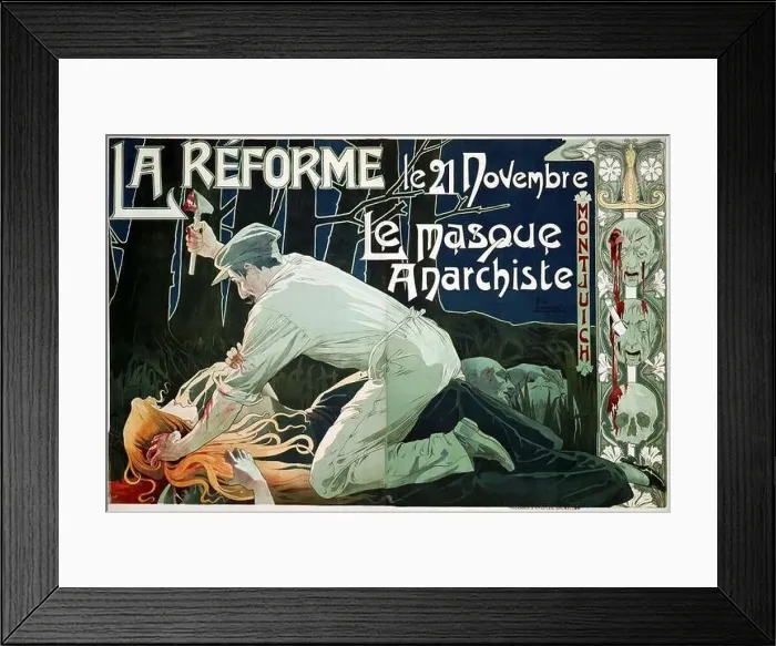 Framed Print : Vintage Art Nouveau by Henri Privat-Livemont - La Reforme Framed Print : Vintage Art Nouveau by Henri Privat-Livemont - La Reforme