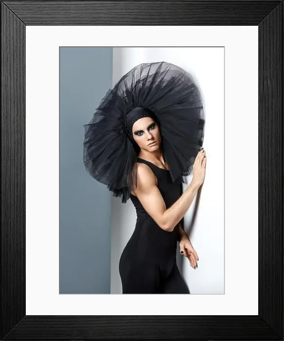 Framed Print : handsome ballet artist in tutu skirt. young man in gymnastics clothes. studio shot. copy space Framed Print : handsome ballet artist in tutu skirt. young man in gymnastics clothes. studio shot. copy space