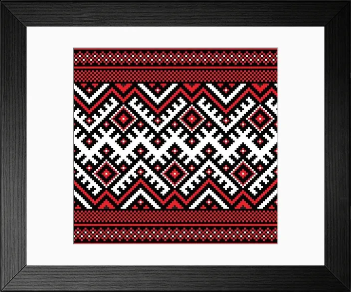 Framed Print : Famous Ukrainian folk seamless pattern design Framed Print : Famous Ukrainian folk seamless pattern design
