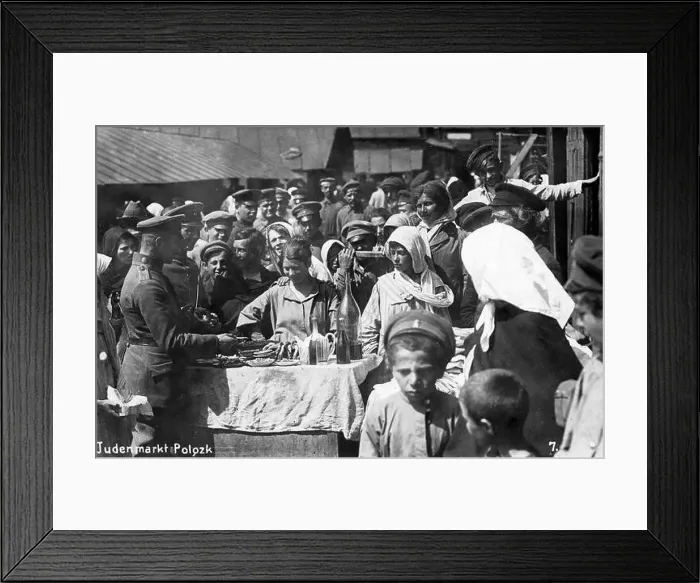 Framed Print : German soldiers visit Jewish market in Belarus at Polotsk (Polatsk) in region of Vitebsk Framed Print : German soldiers visit Jewish market in Belarus at Polotsk (Polatsk) in region of Vitebsk