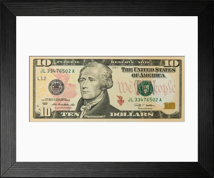 Framed Print : 10 ten dollar dollars bill note bills notes Framed Print : 10 ten dollar dollars bill note bills notes
