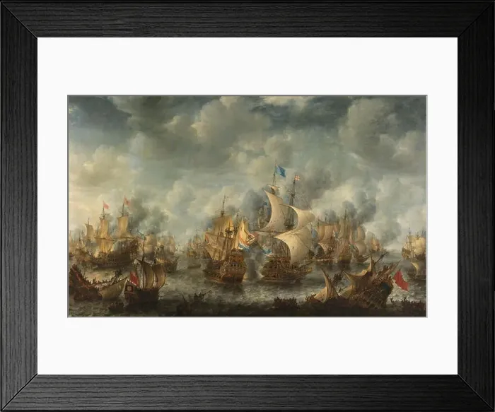 Framed Print : Battle of Scheveningen (Slag bij Ter Heijde)(Jan Abrahamsz. Beerstraten) Framed Print : Battle of Scheveningen (Slag bij Ter Heijde)(Jan Abrahamsz. Beerstraten)