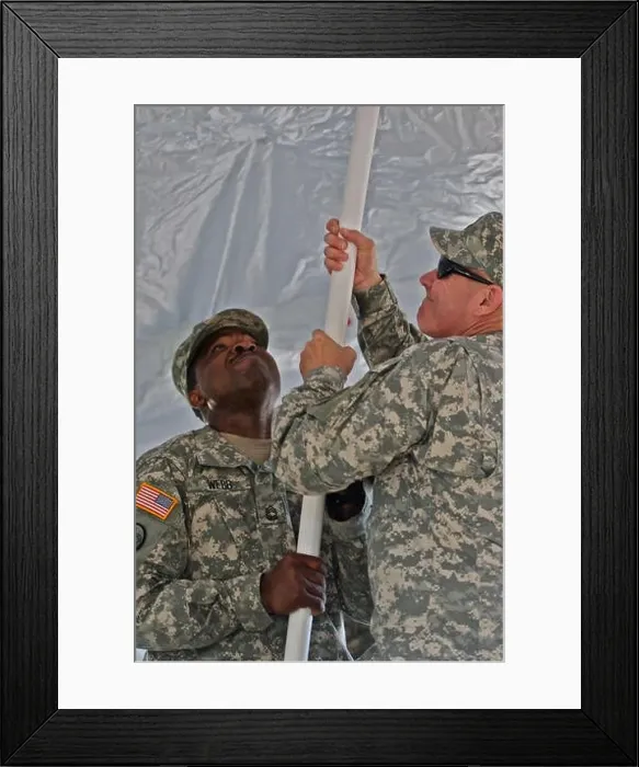 Framed Print : Master Sgt. Anthony Webb and Chief Warrant Officer Larry Frontz Framed Print : Master Sgt. Anthony Webb and Chief Warrant Officer Larry Frontz