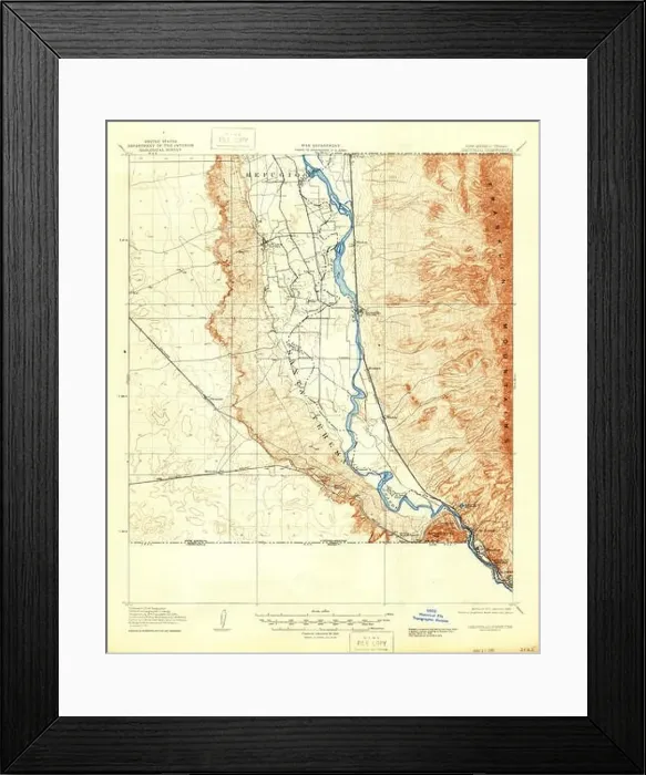 Framed Print : USGS TOPO Map Texas NM Canutillo 189981 1919 62500 Restoration Framed Print : USGS TOPO Map Texas NM Canutillo 189981 1919 62500 Restoration
