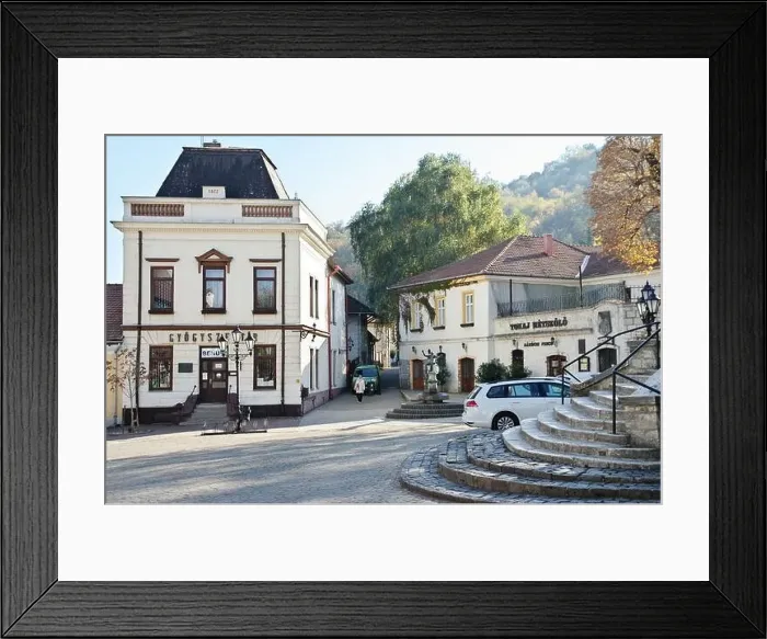 Framed Print : Tokaj, Hungary - October 16, 2018: Ovar street in the center of the city Framed Print : Tokaj, Hungary - October 16, 2018: Ovar street in the center of the city