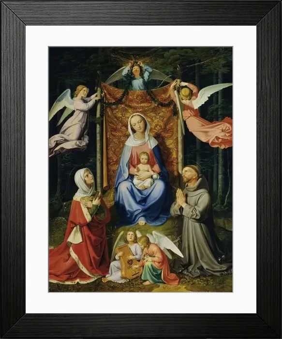 Framed Print : Waldesruhe (Madonna with child, St) Framed Print : Waldesruhe (Madonna with child, St)