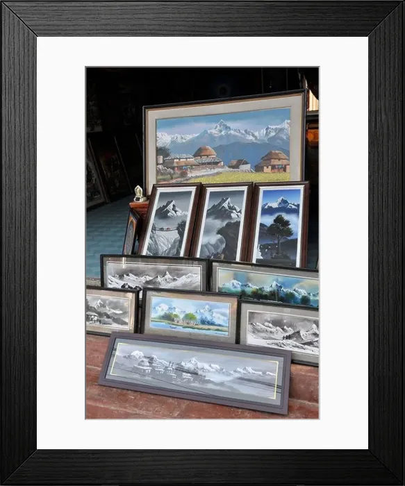 Framed Print : painting art gallery Pokhara Nepal Framed Print : painting art gallery Pokhara Nepal