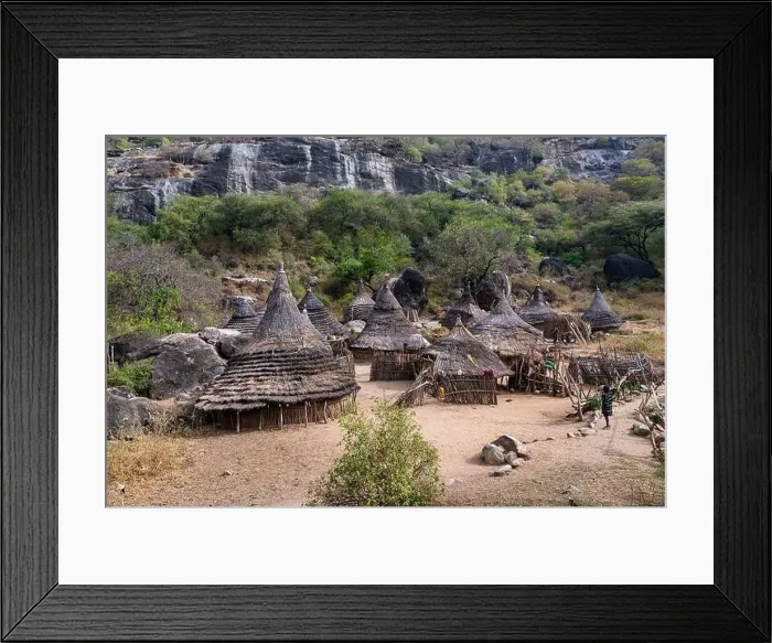 Framed Print : Traditional village huts of the Laarim tribe, Boya Hills, Eastern Equatoria, South Sudan Framed Print : Traditional village huts of the Laarim tribe, Boya Hills, Eastern Equatoria, South Sudan