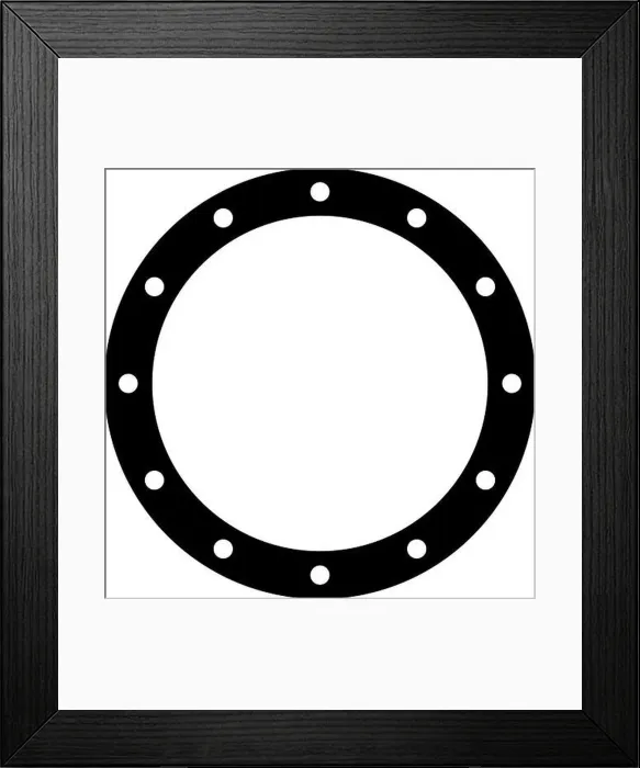 Framed Print : Rubber gasket with holes Grommet seal Leakage o-ring Reten icon black color vector illustration flat style simple image Framed Print : Rubber gasket with holes Grommet seal Leakage o-ring Reten icon black color vector illustration flat style simple image