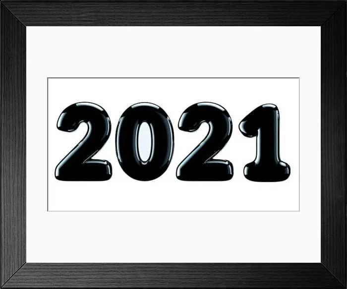 Framed Print : Happy New 2021 Year. Holiday numbers 2021. 3d sign. 3d render Framed Print : Happy New 2021 Year. Holiday numbers 2021. 3d sign. 3d render