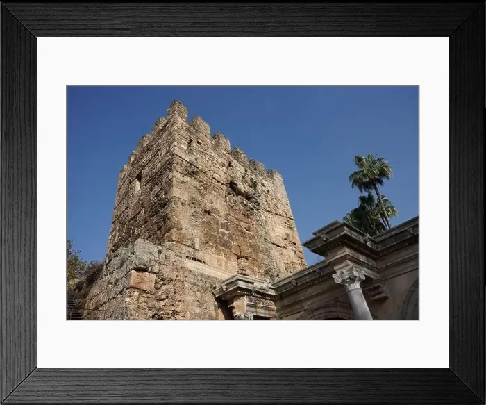 Framed Print : Antalya Old Town Walls in Antalya City, Turkiye Framed Print : Antalya Old Town Walls in Antalya City, Turkiye