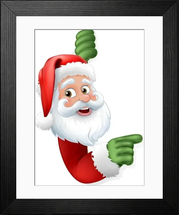 Framed Print : Santa Claus Christmas Cartoon Character Framed Print : Santa Claus Christmas Cartoon Character