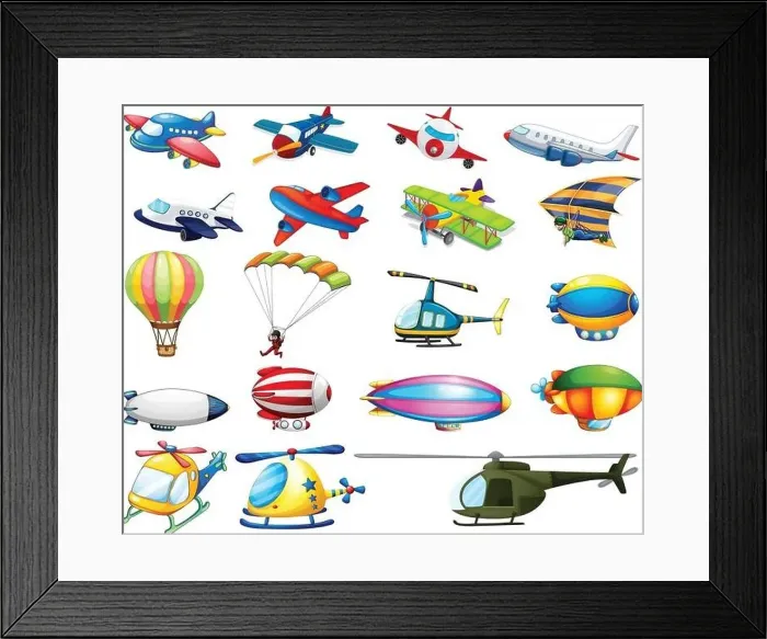 Framed Print : Different modes of air transportation Framed Print : Different modes of air transportation